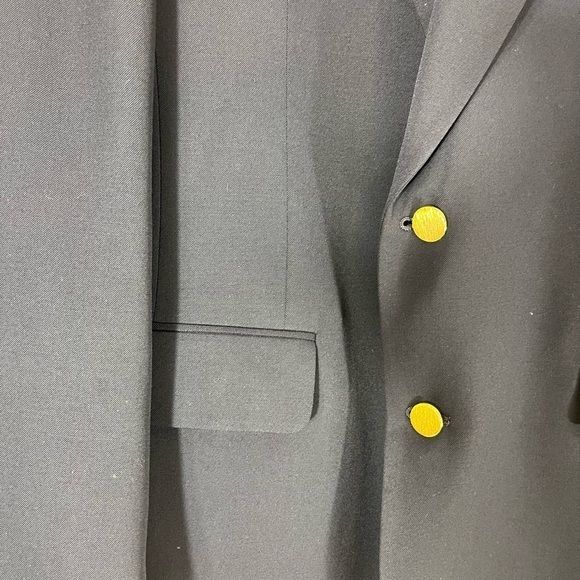 W&J Wilson Chest Size 42” Navy Blazer with Gold Buttons - Picture 3 of 14